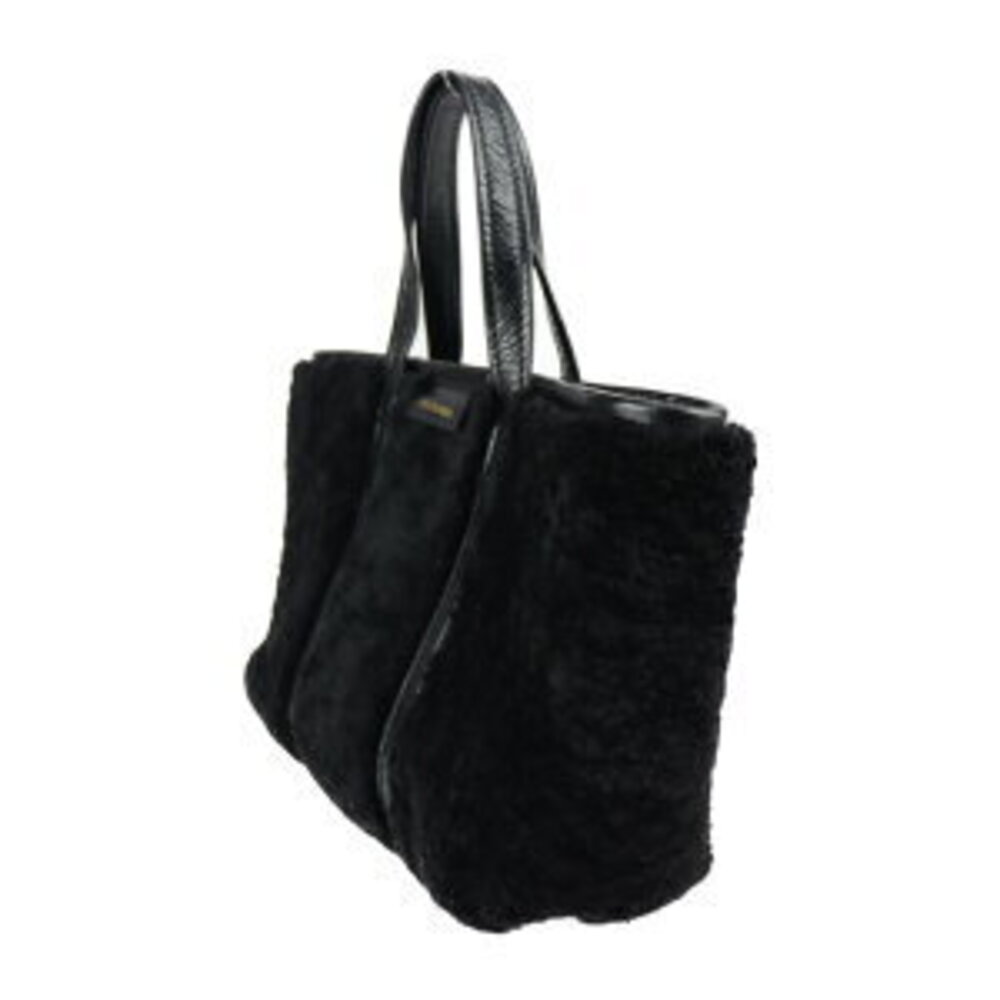 Balenciaga Barbes Mouton Black Bag Handbag Shoulder Leather - Picture 1 of 8